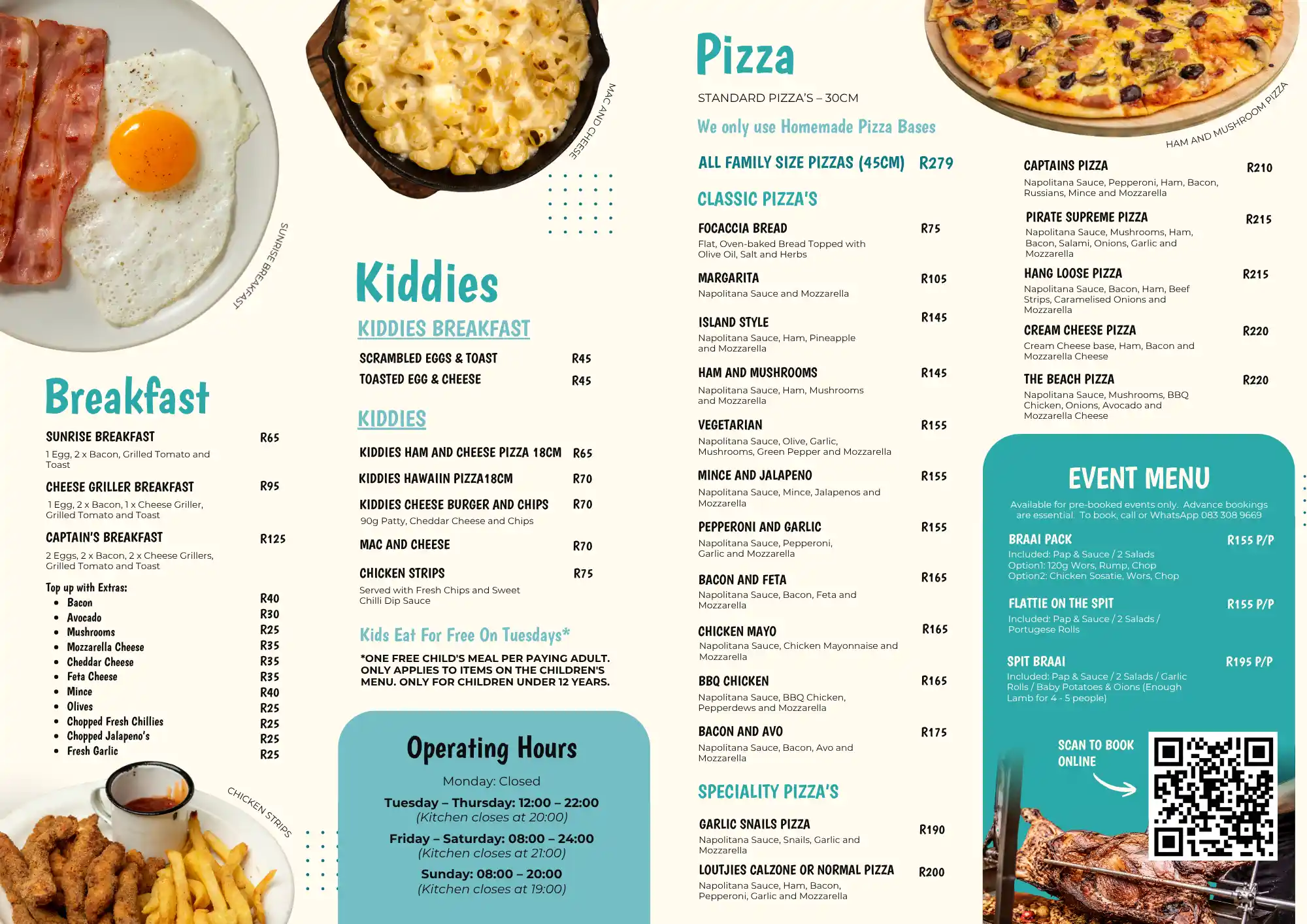 Captain's Island menu page 2